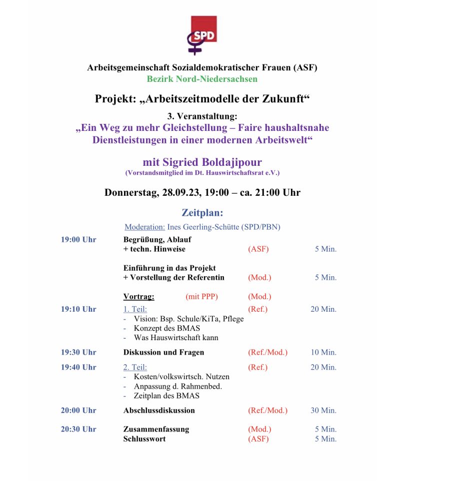 Arbeitszeitmodelle der Zukunft - Agenda